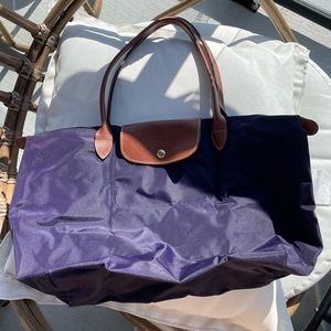 Longchamp purple Le Pliage Tote Medium